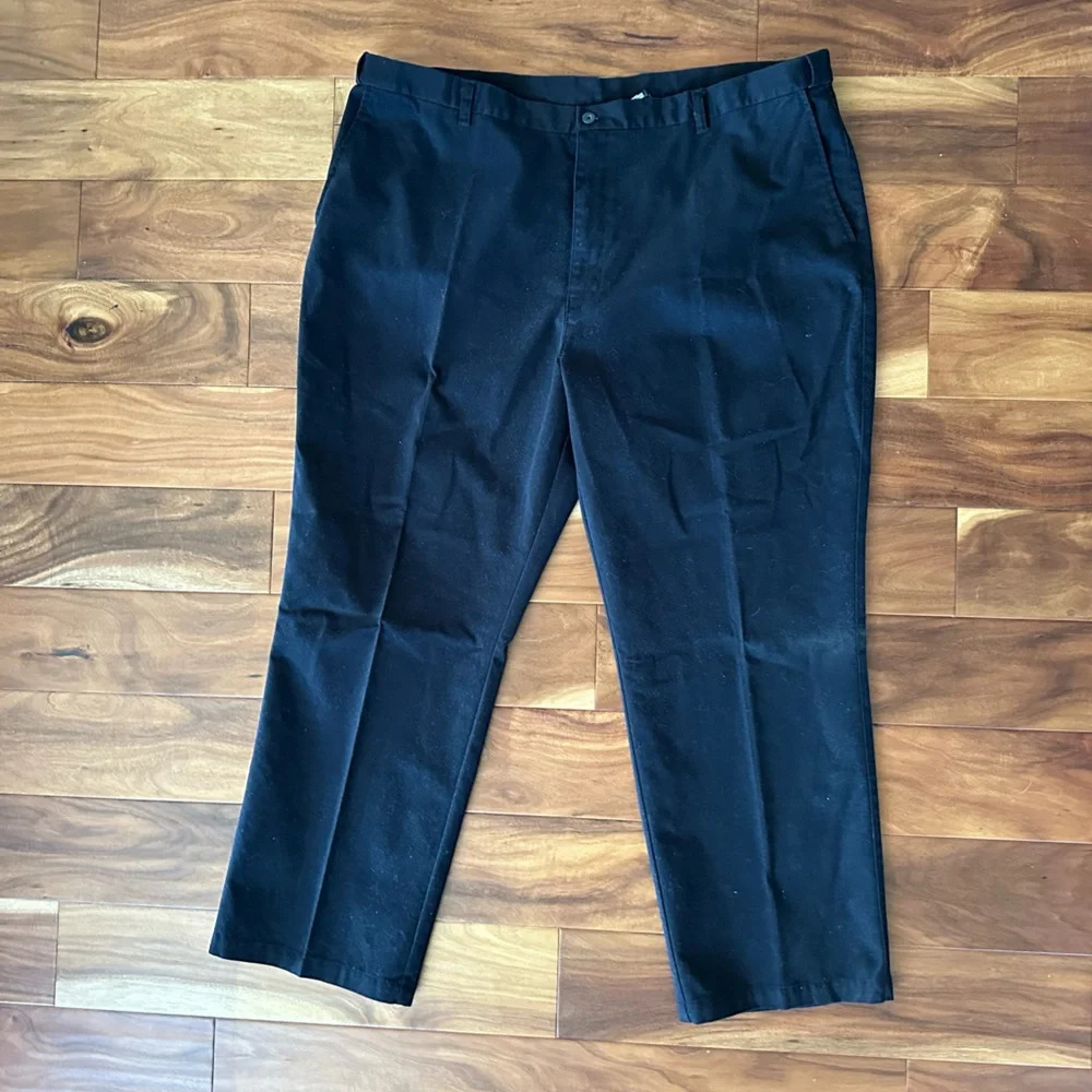 Puritan Black Cotton Blend Slacks size 46x30